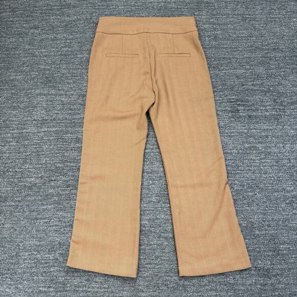 Veronica Beard Cormac Stripe Cropped Trouser Pants Women 4 Tweed Herringbone - Picture 2 of 12